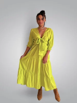 chanel tie up maxi neon yellow s m l 1.300 mil