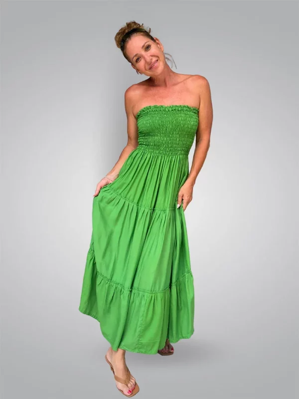 amelia maxi dress sassy green s m l 995k