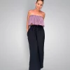 monica drawstring resort pants black one size 795k mia frill crop top purple one size 395k